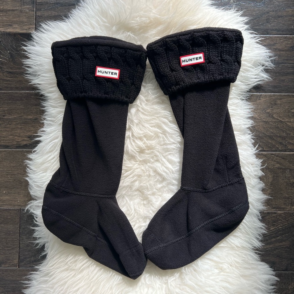 Hunter Black Fleece Boot Socks